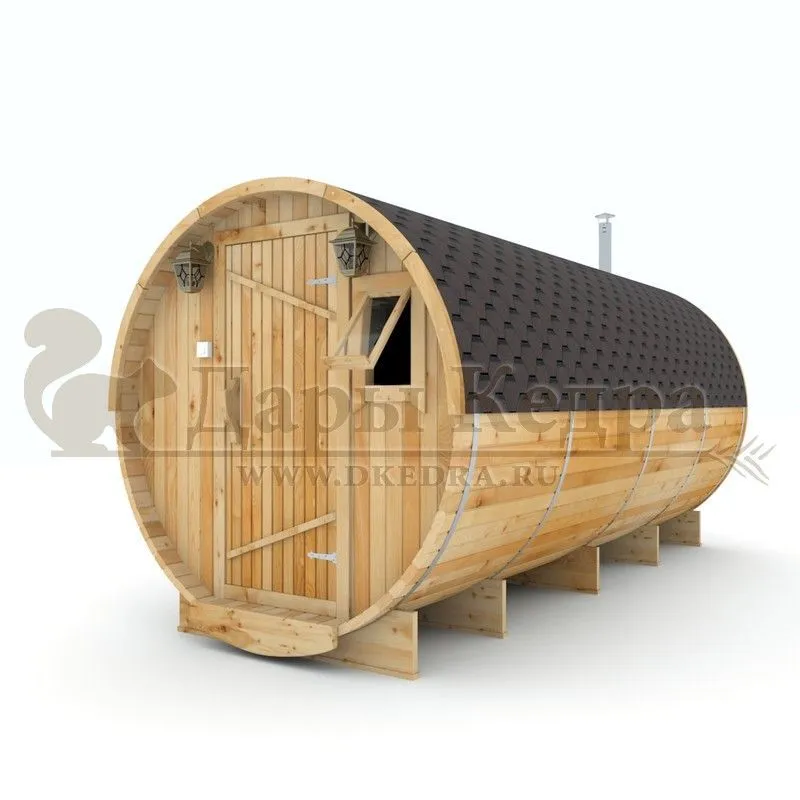 Баня-бочка круглая из кедра 5 метров